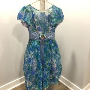 Vintage 1950's Floral Cocktail Dress